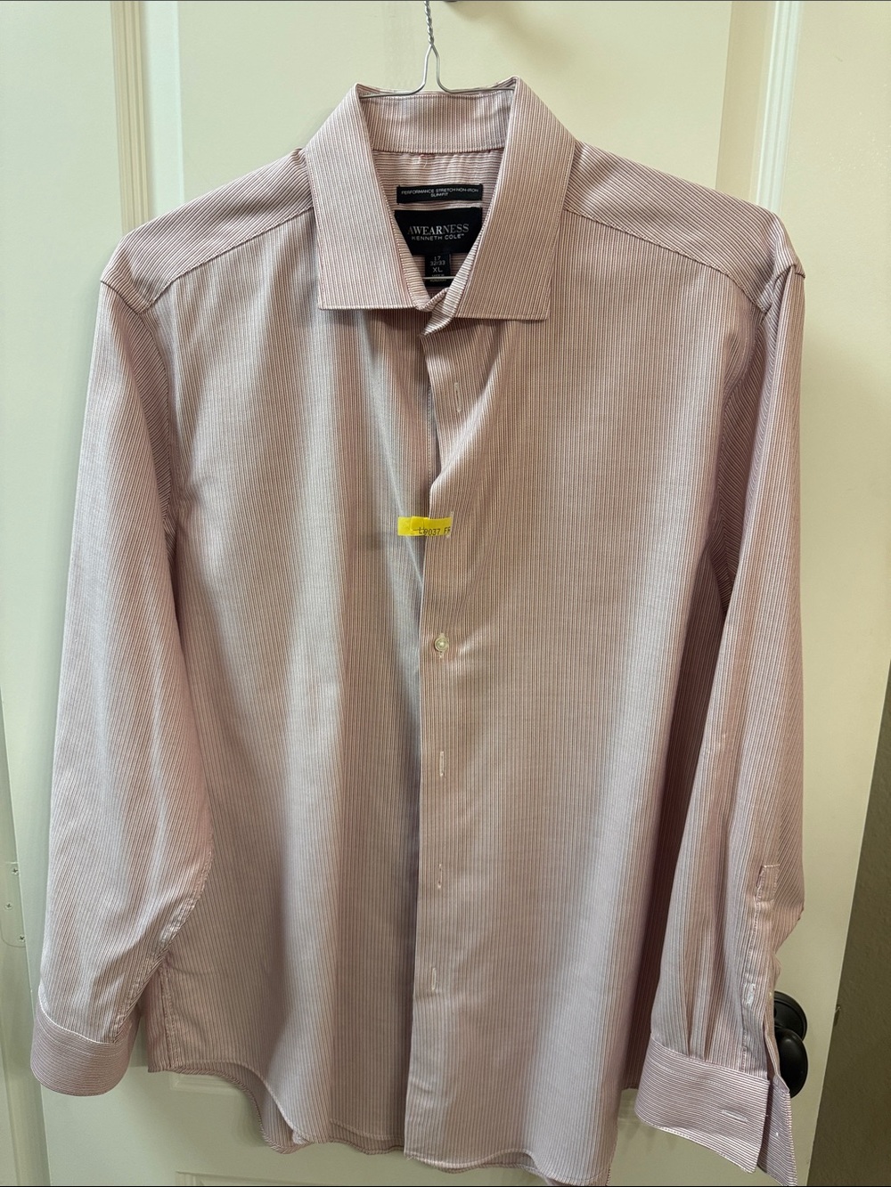 Kenneth Cole Light Pink Micro-Stripe Dress Shirt